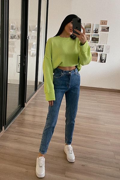 Geppetto Penolope Women - Jean Mom Blue cu talie ultra înaltă