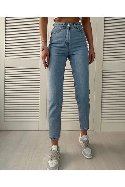 Geppetto Penolope Leo 90's Dora Valerie - Pantaloni de damă Blue Snow Mom Jean