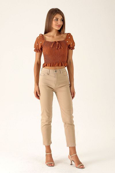 Geppetto Γυναικείο ψηλόμεσο Mom Jean Penolope - 1121 Beige
