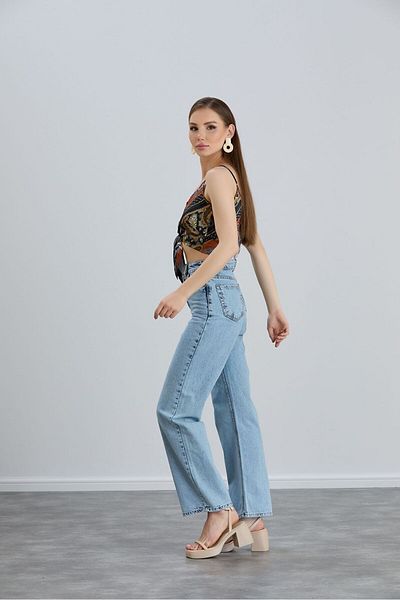 Geppetto Penolope Women's - Super High Waist Loose Palazzo Jeans