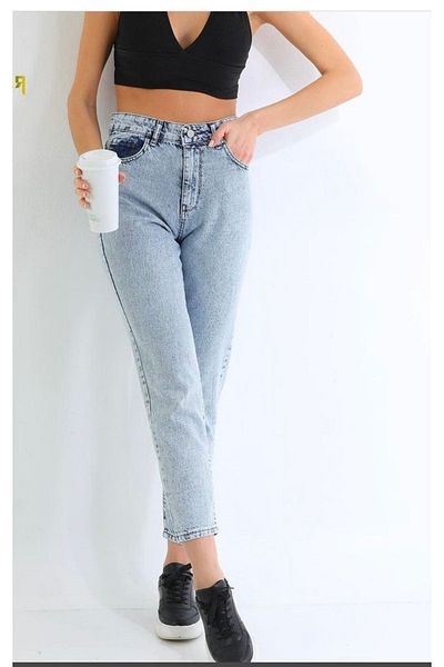 Geppetto Penolope Femei - Blugi Mom Jeans cu talie înaltă