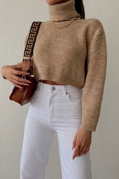 Geppetto White Penolope Γυναικείο Palazzo Jean - Cut Leg