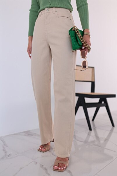 Geppetto Audre Beige Women's Jeans - Penolope