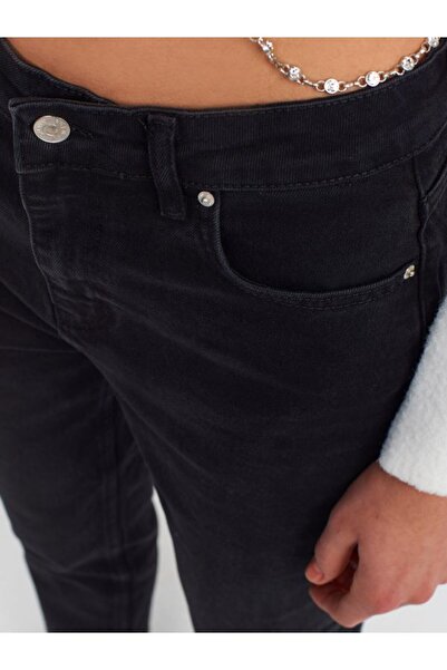 Geppetto Penolope Women's - Black High Waist Lycra Mom Jeans