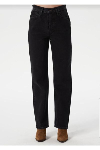 Geppetto Penolope Women's - Black Power Lycra Straight Jeans, High Waist Recovery