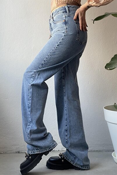 Geppetto Penolope Women - Orj Cj Wide Leg Jean με κουμπιά