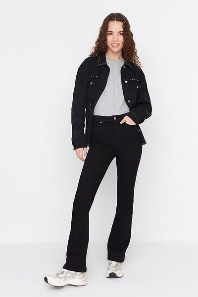 Geppetto Penolope Leo Max Vanessa - Black Spanish Leg Flare Women's Jeans