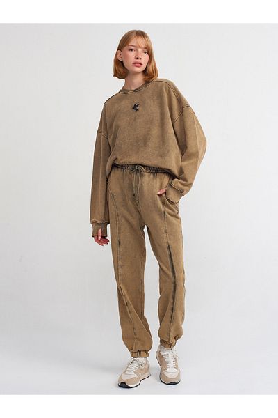 Dilvin 70472 Wash Effect Jogger-Μπεζ