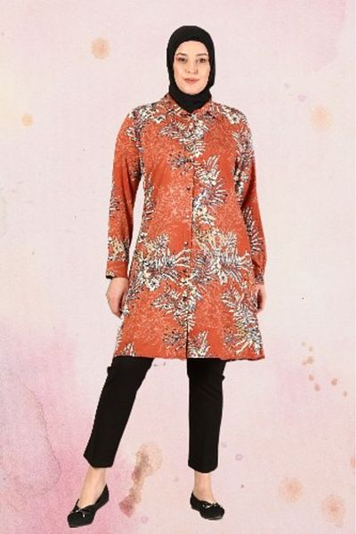 NESAFET Plus Size - ViBrant Colors HijaB LonG Shirt Tunic