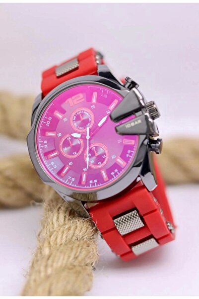 m melisa hediyelik Young Lover Dad Men's Wristwatch with Red Silicone Cord Ml...