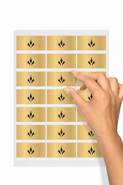 AkalBatu No1 27 Classic Series Sticker - Gold - 4X8Cm