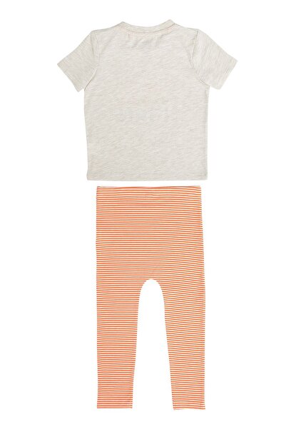 Kyron Ecru Orange Baby Boy Short Sleeve Set