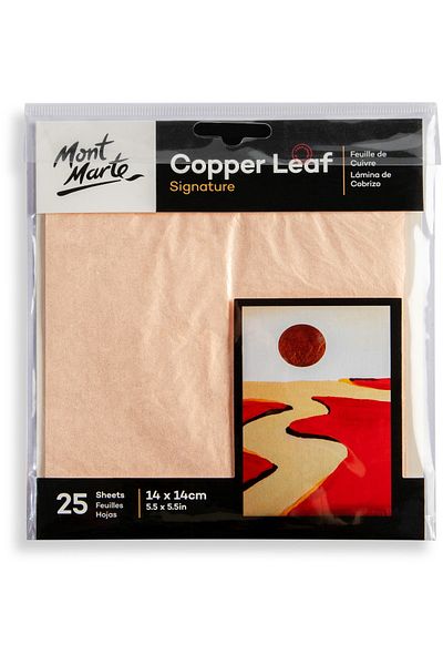 Mont Marte Set of 25 14X14 cm Copper Leaves - mm