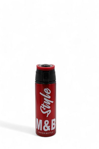 M&B WATER BOTTLE Red Aluminum Flask - Casual Sports and Outdoor Keeping Hot Cold Camping Flask