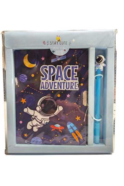 Taros Space Gel with Pen Gift - Locking Memory Notebook 7113-1