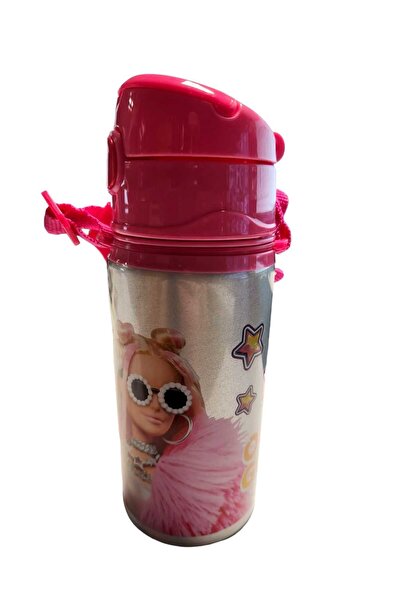 Barbie Dolphin Barbie Aluminum Flask 500ml with Straw Model -2