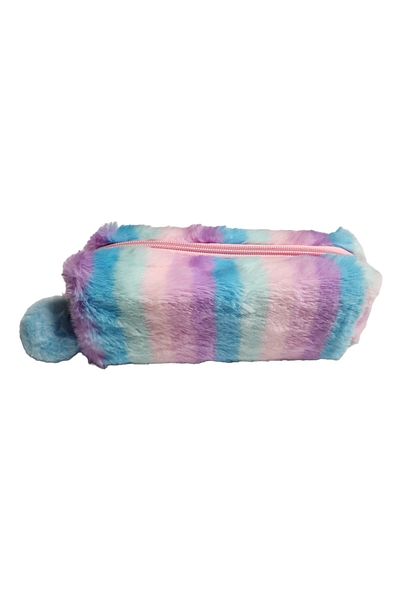 Taros Plush Pencil Case with Rainbow Pompom Single Eye 7697-1
