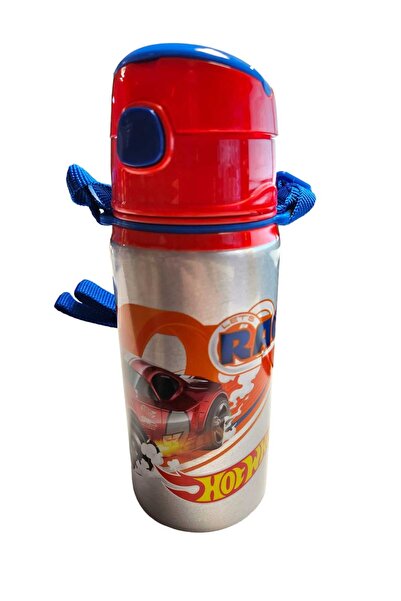 HOT WHEELS Dolphin Hot Wheels Aluminyum Matara 500ml Pipetli Kırmızı Kapak