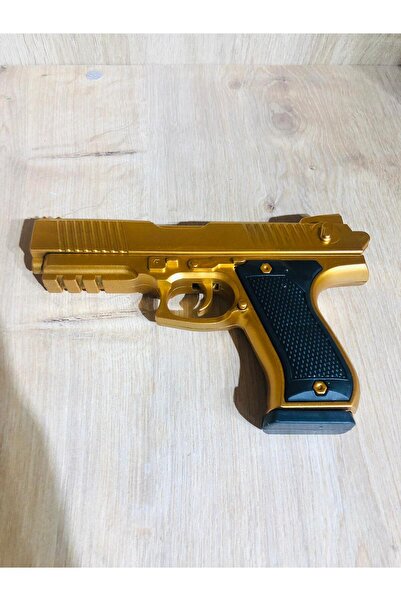 Marsel oyuncak Gold-Siyah ve Gümüş Renk Boncuklu Oyuncak Tabanca 1 Adet + 21 Paket Boncuk