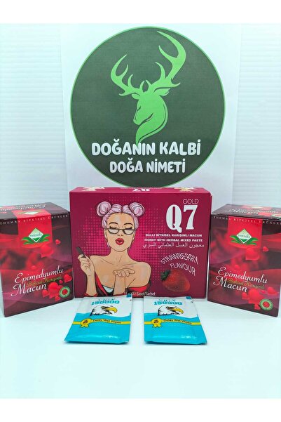 GOLD Q7 Q7 Çilekli Bal  + 240 gr Macun 2 adet + Mendil 2 Adet ( ) Hediye