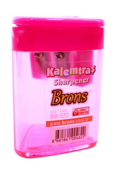 Brons مبراة أقلام الرصاص ذات الغرفة المثلثة Br-572