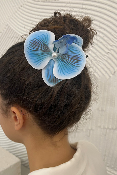 Modex Aloha Orchid Flower with Pearls - Side Buckle (Flower:8cm)