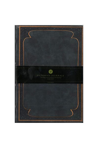 Victoria's Journals 123-9107 Vintage Old Book - 14X20Cm, 80Gr.160Yp, Dark Blue Unlined Notebook