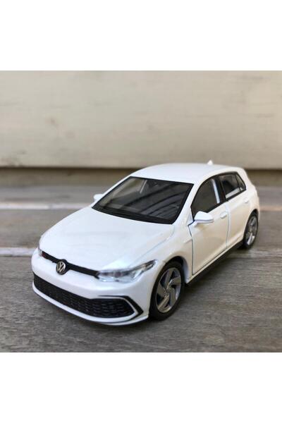 scntoys Welly Volkswagen Golf 8 GTI Diecast Metal Araba Model Araba Oyuncak Araba Çek Bırak Araba 12 Cm