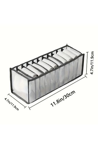 DANİSKA Multipurpose Fabric Closet Organizer Rectangular Underwear, Socks, and Tie Storage Box