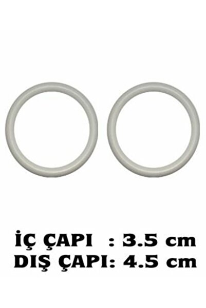 miatamer 1. Kalite Beyaz Yuvarlak Halka , 10 ADET Lif Halkası (iç çapı 3,5 cm...