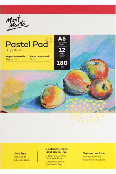 Mont Marte Signature 180gr A5 - 4 Color Pastel Pad Acid Free MM