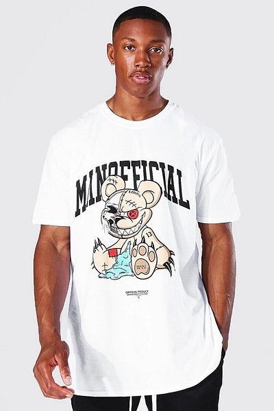 DEEPSENCE MANOFFICIAL Unisex Oversize Λευκό T-shirt
