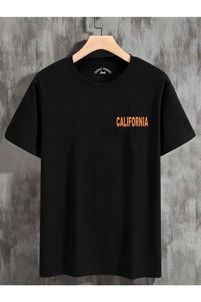 DEEPSENCE Unisex Oversize Μαύρο T-shirt - SURF CALIFORNIA Back Printed
