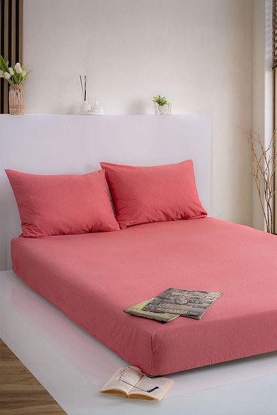 KetraHome |   Maljuna Bohemo |   Plain Red Elastic Sheet Set