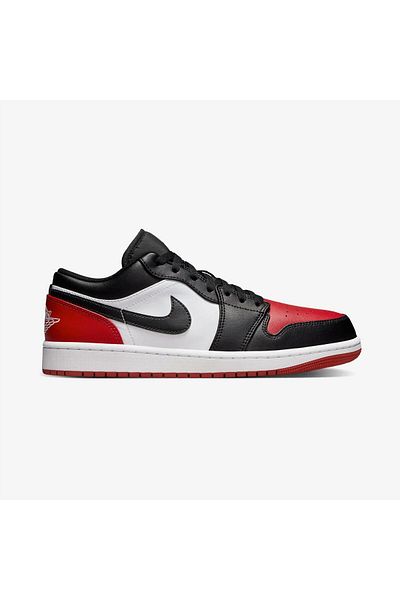 Nike Air Jordan 1 Mid White Black Red 2022 554724 079 Erkek Spor Ayakkab Fiyat Yorumlar Trendyol