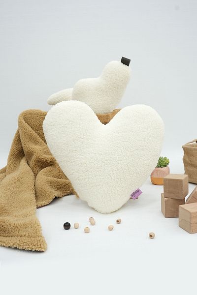 mordesign Teddy Fabric Decorative Plush Pillow - Super Soft Heart Pillow, Morteddy Series