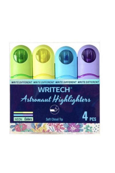 Writech Astronaut Phosphorescent Pen Set Neon Colors Set of 4 - W-8154/4Set