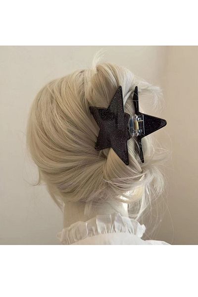 Modex Shiny Star Black Glitter Buckle - 8 cm
