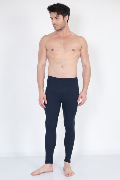DOKU İÇ GİYİM Shardonlu Thermal Underwear |   Unisex Cotton Thermal Tights Navy Blue