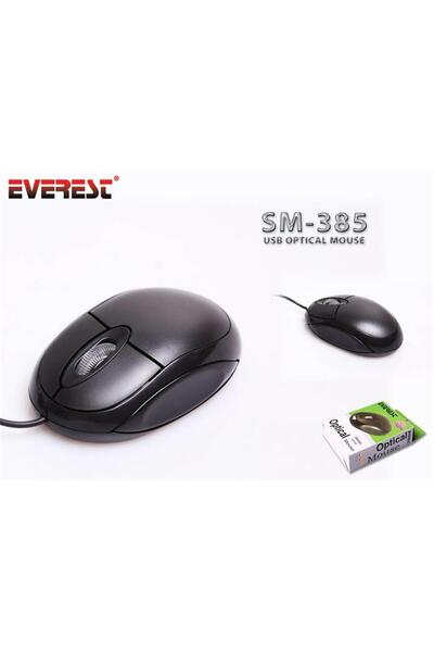 Genel Markalar SM-385 Siyah Usb Kablolu Optik 800 Dpı 3 Buton Mouse