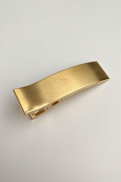 Modex Gold Color Rectangular Plate Pinch Buckle (Width:2 Length:9)