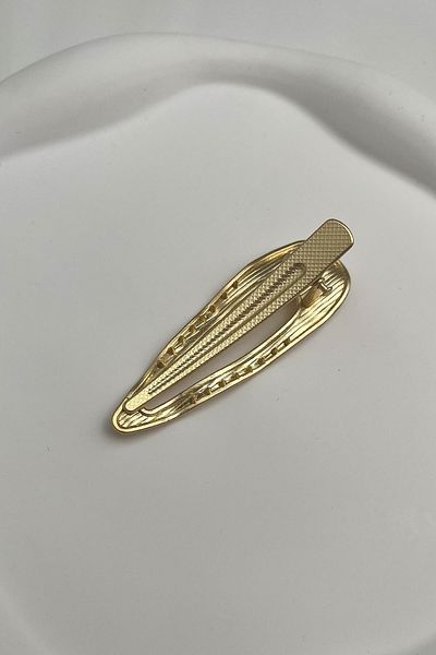 Modex Gold Colored Curved Metal Side Buckle (Size: 6.5cm)