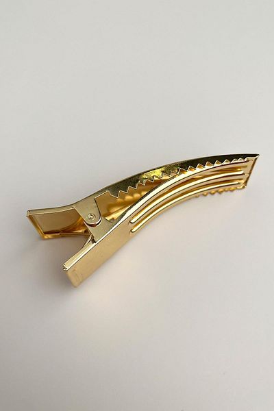 Modex Gold Color Rectangular Plate Pinch Buckle (Width:2 Length:9)