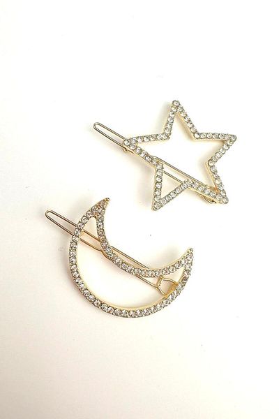Modex Crystal Jewelled Moon Star Side Buckle