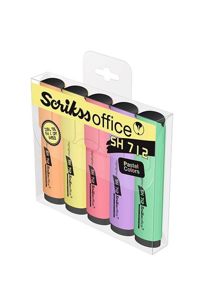 Scrikss Set of 5 Pastel Highlighter Pens