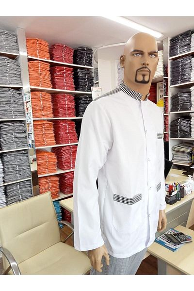 PERSONELİTY White Comie Jacket - Drop Pattern
