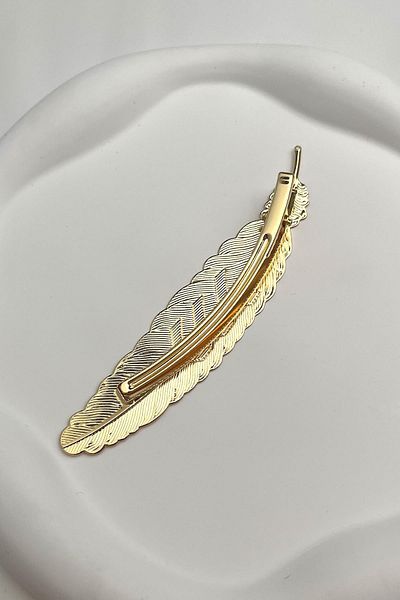 Modex Gold Color Feather Side Buckle (Size: 12 cm)
