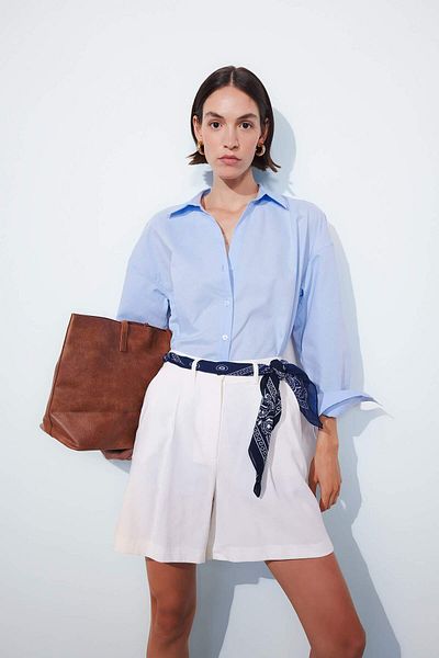 DeFacto Dfc - Oxford Long Sleeve Oversize Shirt