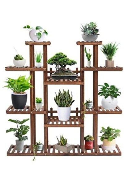 DEMBEY AHŞAP ATÖLYE Ahşap Çiçeklik Kitaplık Saksılık Balkon Bahçe Standı