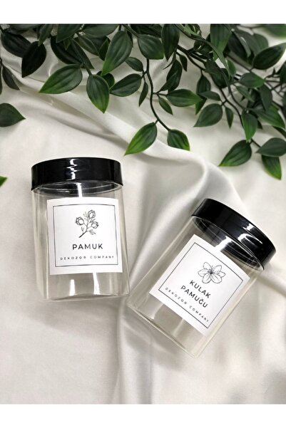 DEKOZOR COMPANY Kulak Pamuğu Kutusu Ve Pamuk Kutusu Plastik Banyo Düzenleyici...